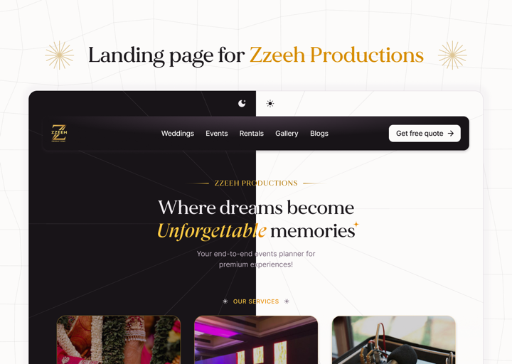Zzeeh website redesign
